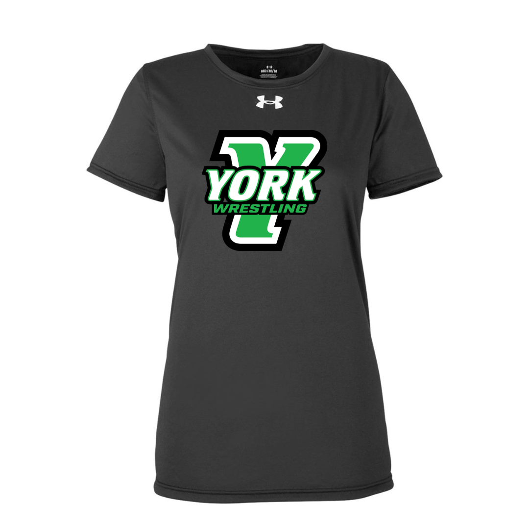 CUSTOM UNDER ARMOUR WOMEN'S TECH TEAM SHORT SLEEVE T-SHIRT - WRESTLING