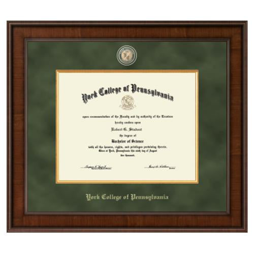 DIPLOMA FRAME GREEN SUEDE