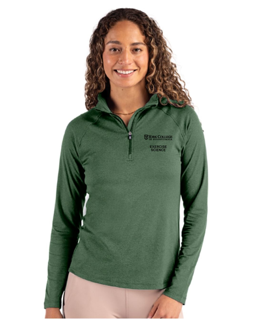 Special Order- Exercise Science-Cutter & Buck Coastline Recycled Double Peached Womens Quarter Zip Pullover