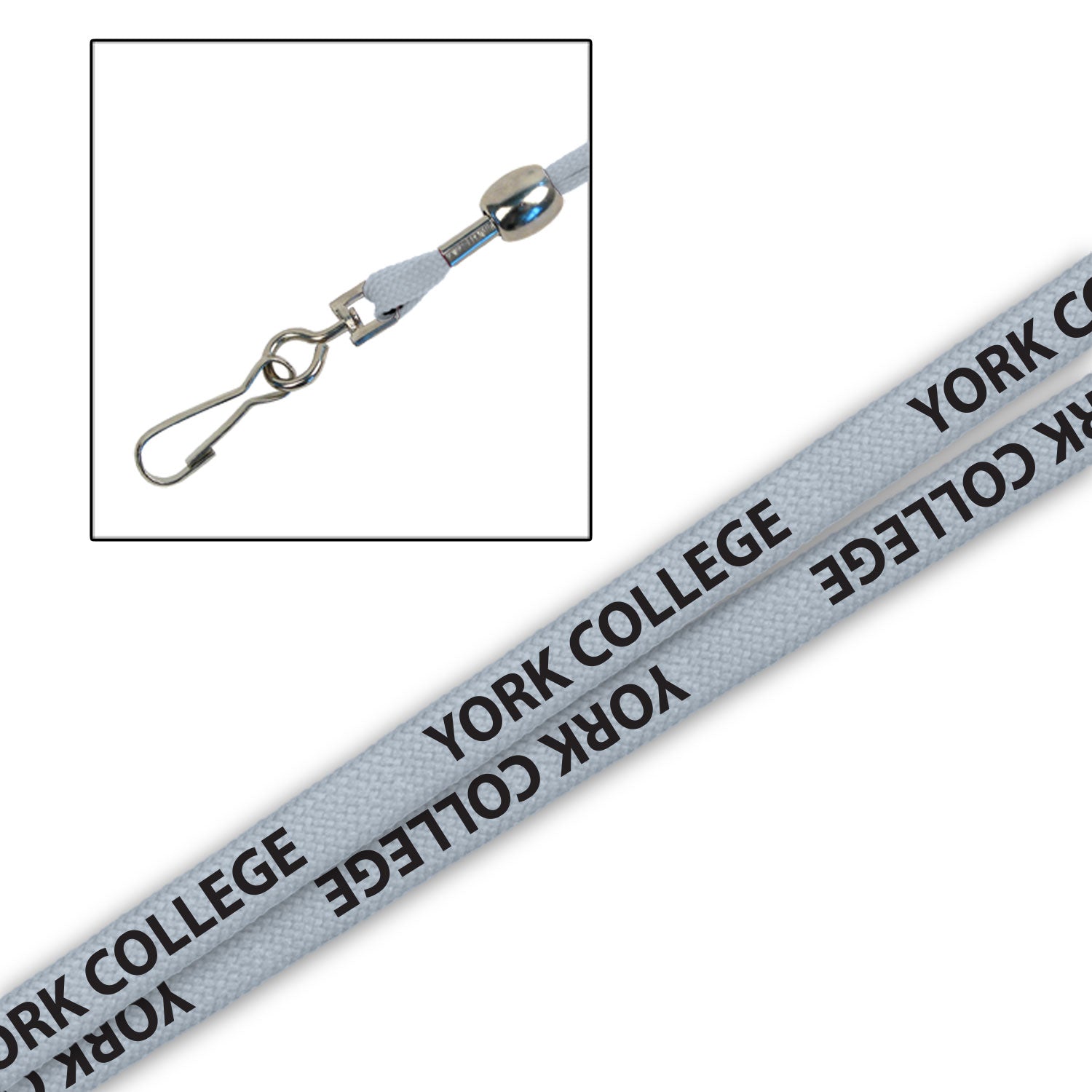 Lanyard: York College Printed - 3/8" - Various Colors