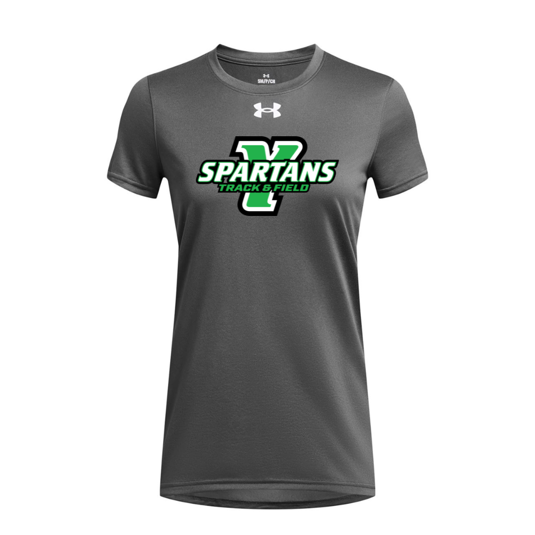 CUSTOM UNDER ARMOUR WOMEN'S TECH TEAM SHORT SLEEVE T-SHIRT - TRACK AND FIELD