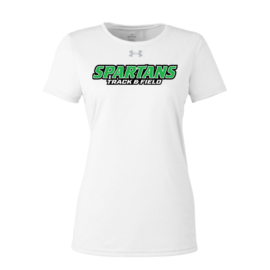 CUSTOM UNDER ARMOUR WOMEN'S TECH TEAM SHORT SLEEVE T-SHIRT - TRACK AND FIELD