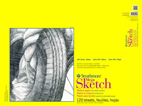 Paper: Sketch Pad - 30 Sheets - 18x24 - 50lb - Tape Side