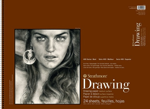 Paper: Drawing Pad - 24 Sheets - 18x24 - 80lb - Spiral Side