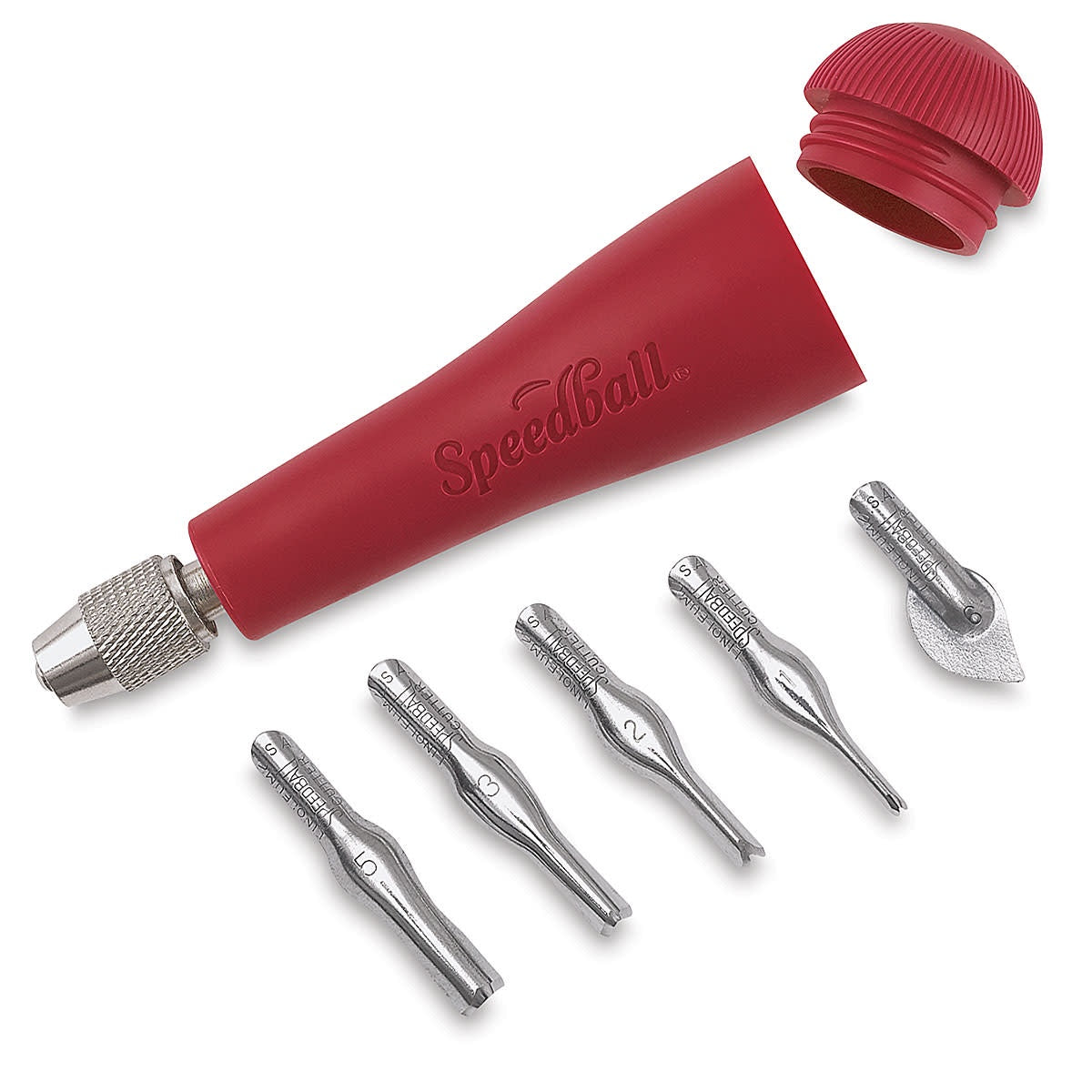 Speedball Linoleum Handle #1 w/Set of 5 Cutters