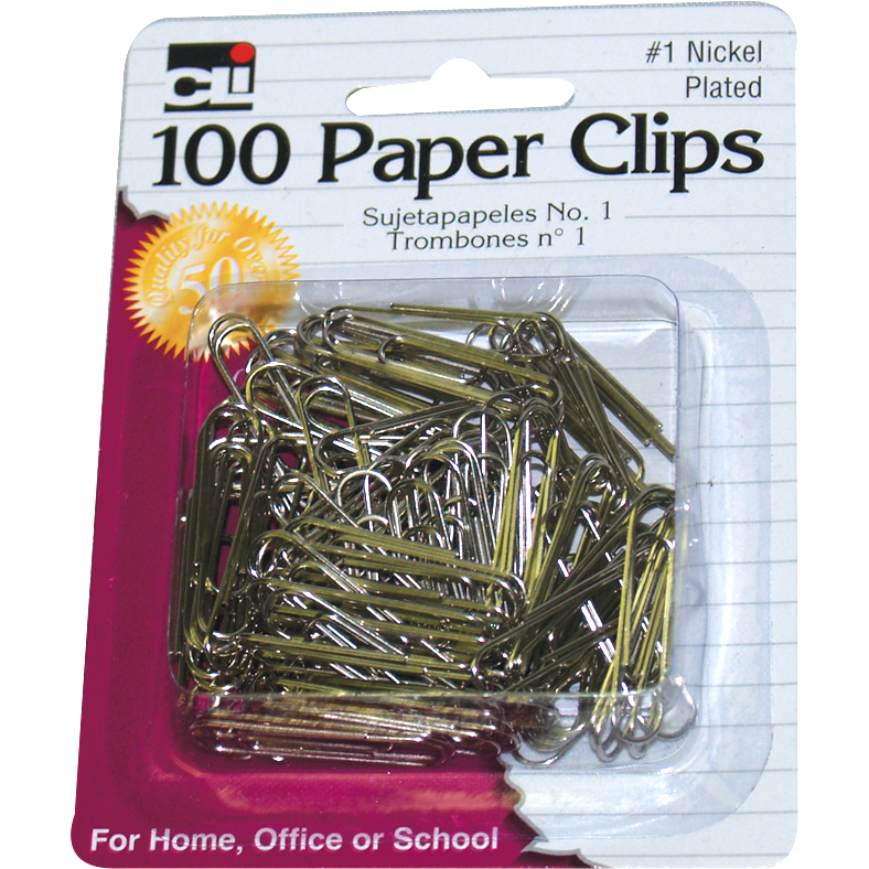 Paper Clips - Silver Standard - 100 Pack