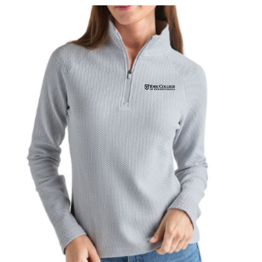 EMP SHOP- CHARLES RIVER WOMEN'S TEXTUREKNIT 1/4 ZIP- backordered until 10/9