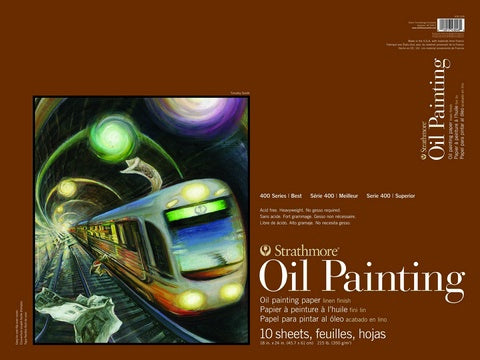 Paper: Oil Paint Pad - 10 Sheets - 18x24 - 215lb - Tape Side