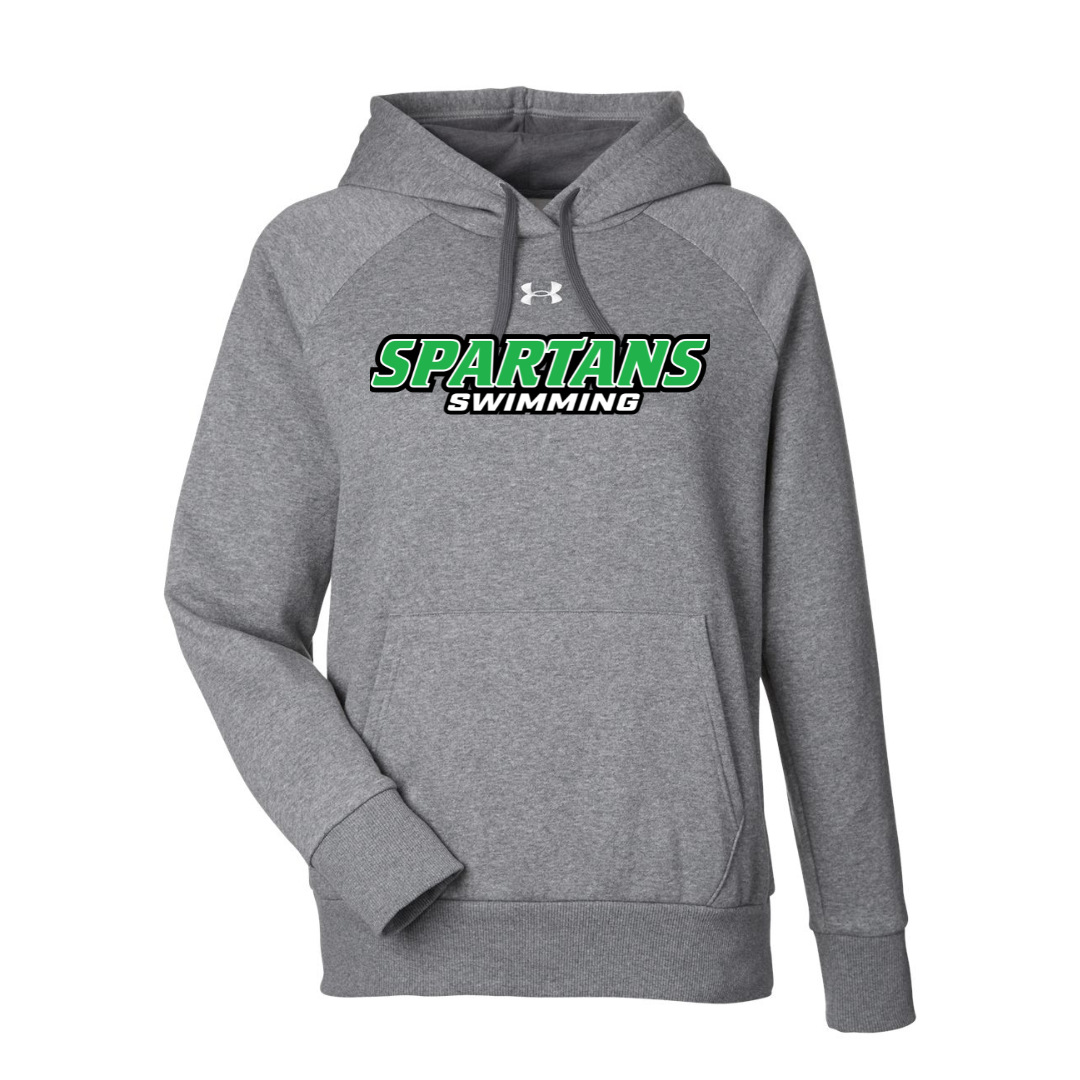CUSTOM UNDER ARMOUR WOMEN'S RIVAL FLEECE HOODIE - SWIMMING