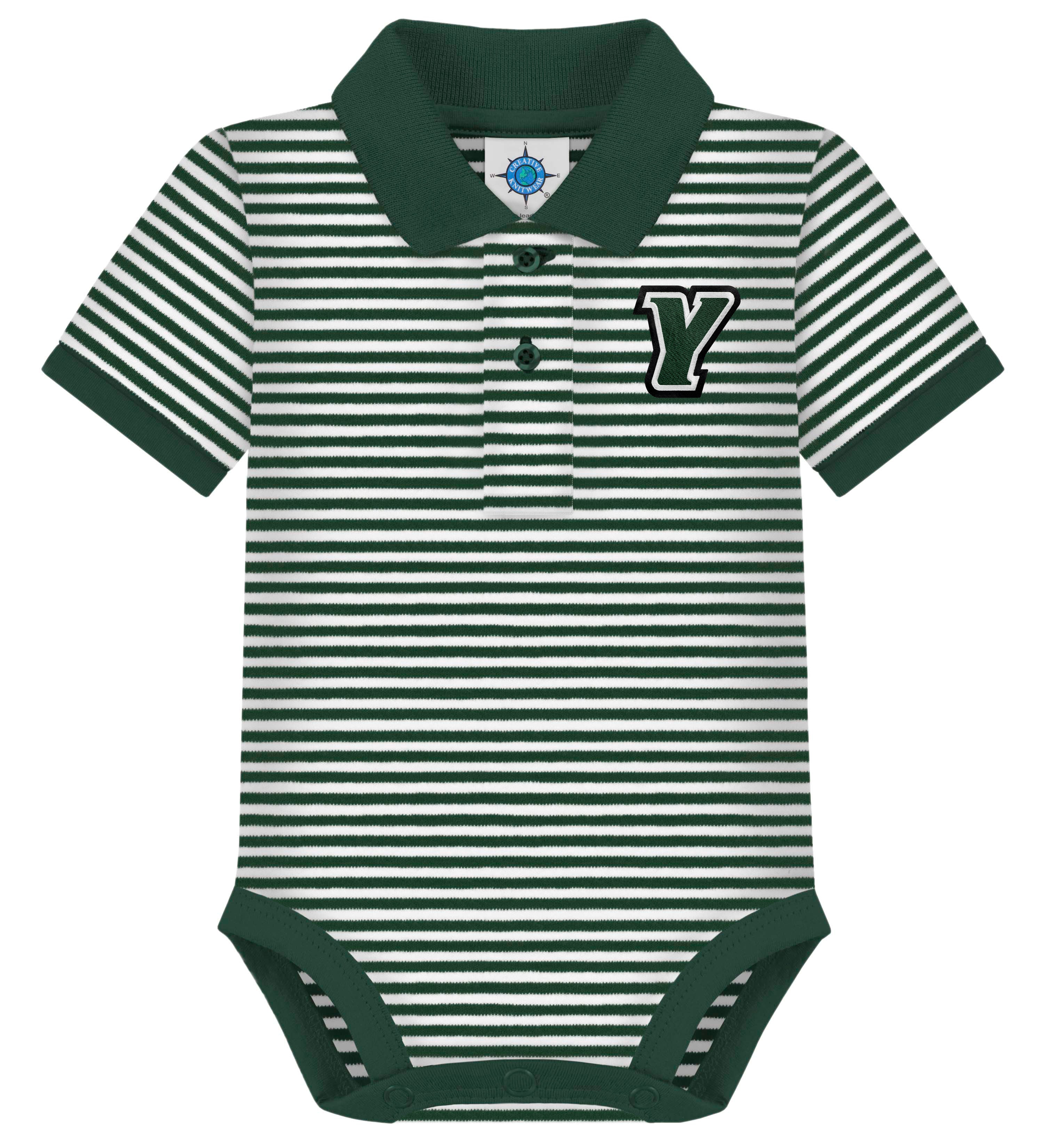 Creative knitwear infant bodysuit striped polo style NEW LOGO