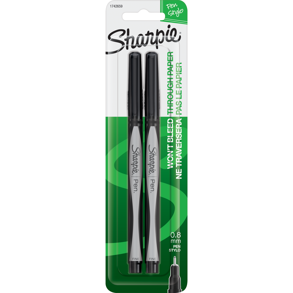 Pen: Sharpie Fine - Black - 2 Pack