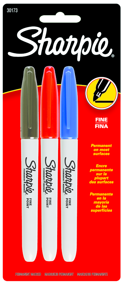 Sharpie Permanent Marker - Asst Fine 3Pk