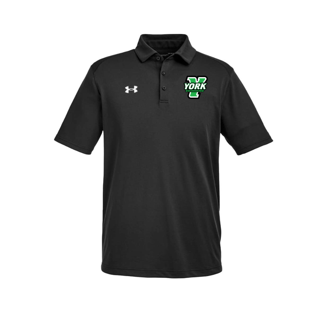 CUSTOM UNDER ARMOUR MEN'S TECH POLO - SWIMMING
