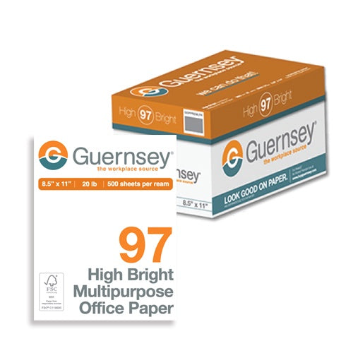 Copy Paper - 8.5x11 - White - 97 Bright - 20lb - 500 Sheets