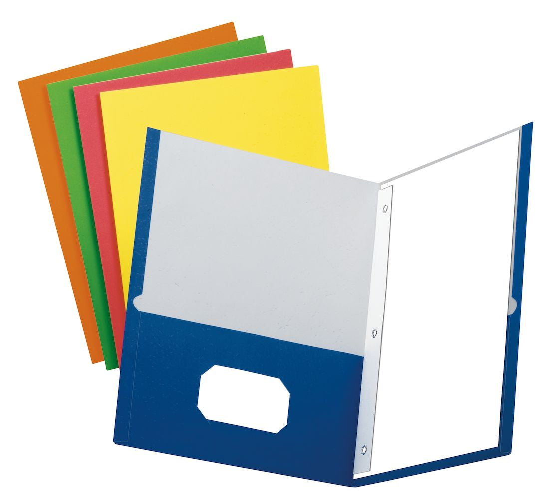 Folder: 2 Pocket - 3 Prong - Assorted Colors