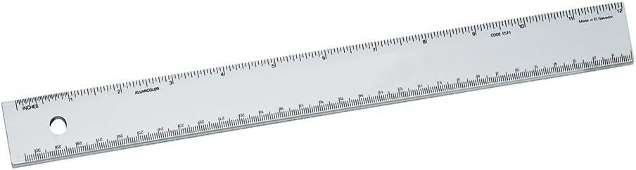 Ruler: Center Finding Straight Edge - Non Slip - 12"