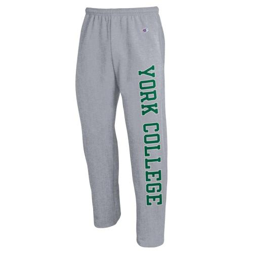 CHAMPION OPEN SWEATPANT YORK COLLEGE DOWN LEFT LEG