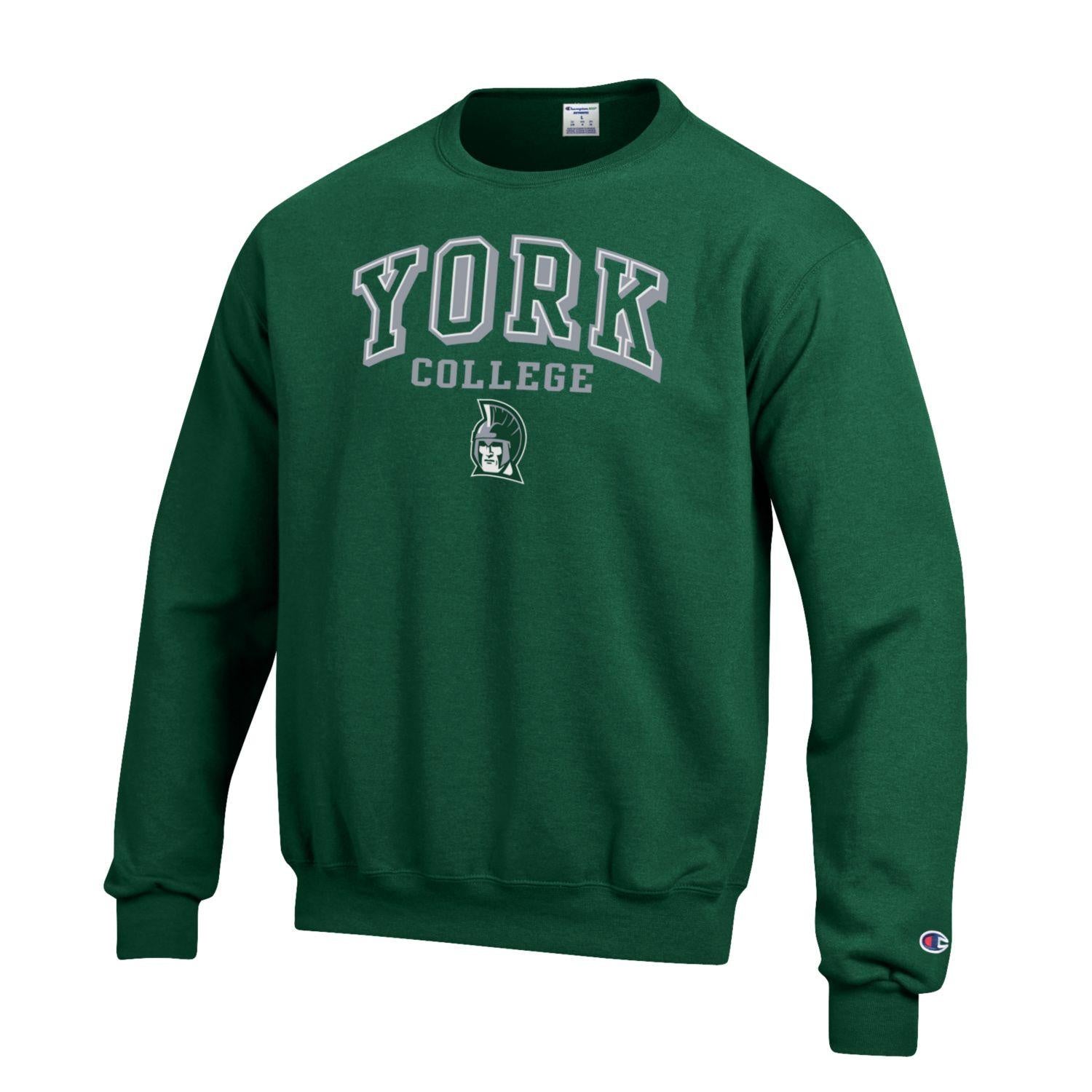 CHAMPION CREW SWEATSHIRT WITH YORK OVER COLLEGE OVER SPARTAN