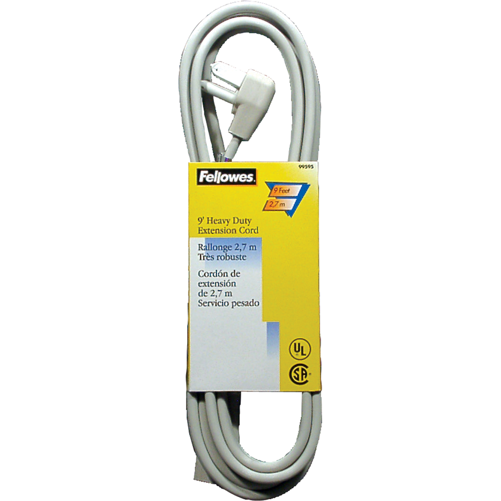 Extension Cord Indoor- Heavy Duty 9ft Grey