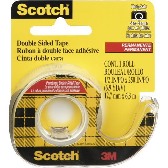 Tape: Double Sided - .5x250 - Clear