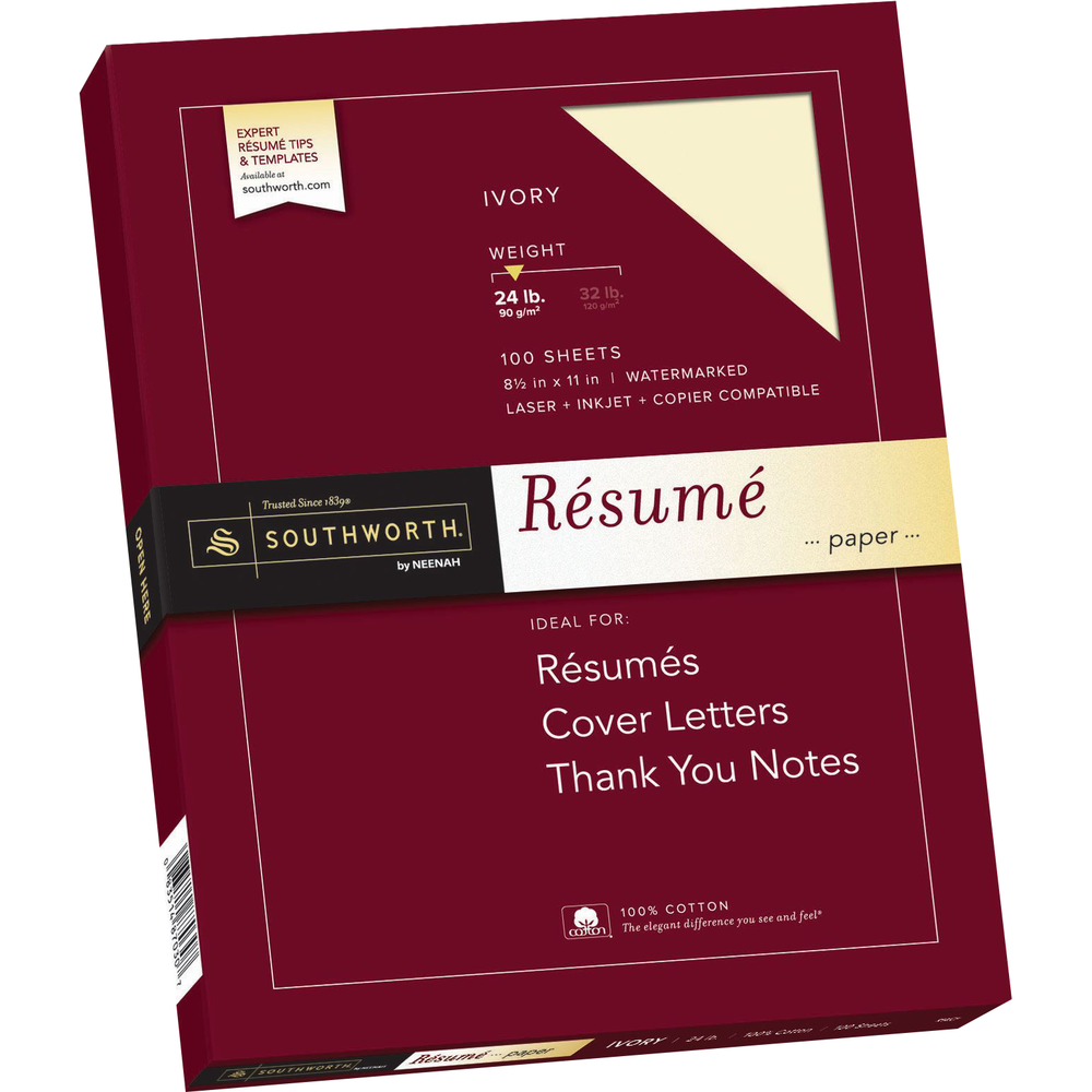 Resume Paper - 8.5x11 - 24lb - Pack of 25