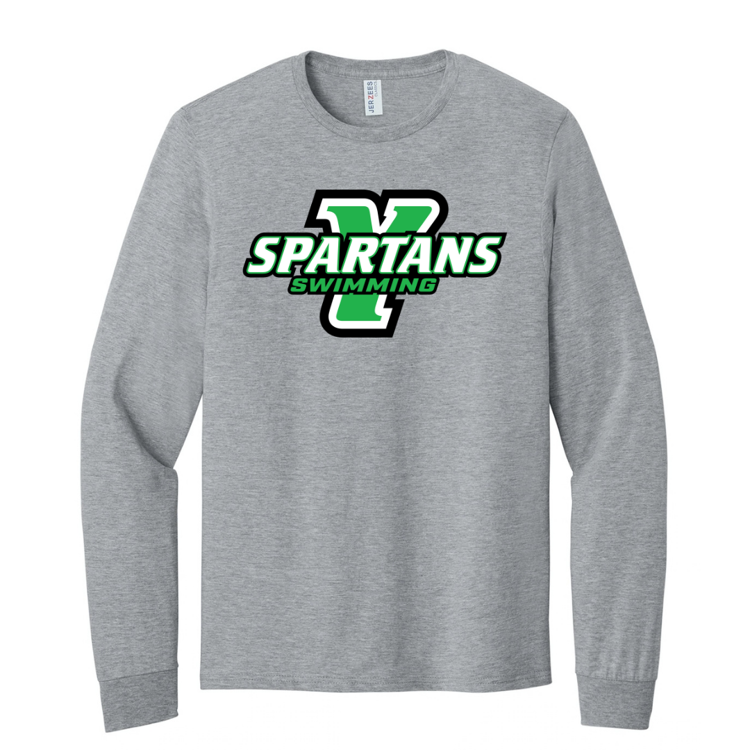CUSTOM JERZEES CLASSICS LONG SLEEVE T-SHIRT- SWIMMING