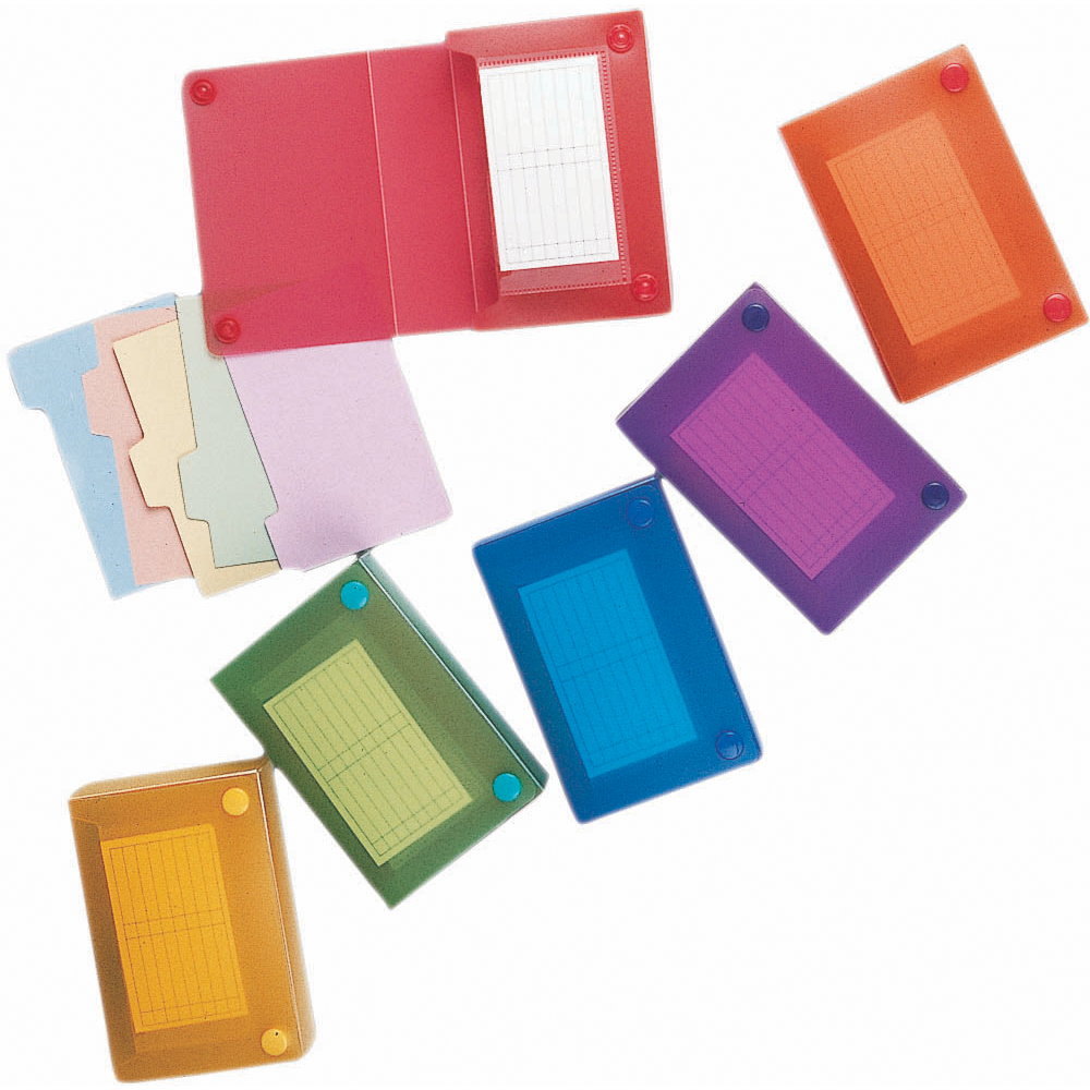 Index Card: Poly Card Case - 5x8 - Assorted Colors