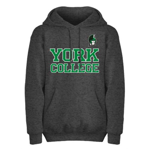 EIGHTY EIGHT HOODED SWEATSHIRT WITH YORK OVER COLLEGE AND SPARTAN AT LEFT CHEST