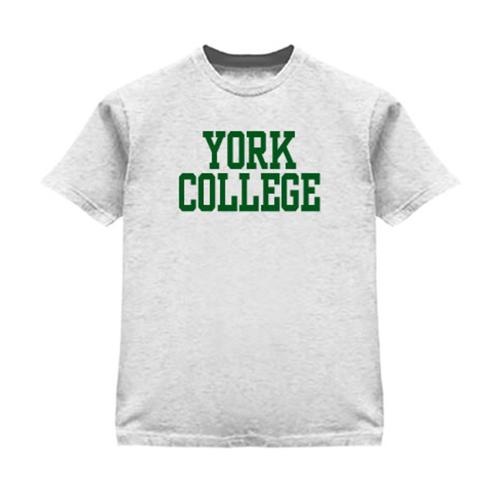 GILDAN S/S T-SHIRT W/YORK OVER COLLEGE IN BLOCK LETTERS ON FRONT CHEST