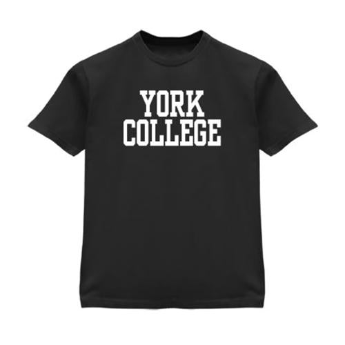 GILDAN S/S T-SHIRT W/YORK OVER COLLEGE IN BLOCK LETTERS ON FRONT CHEST