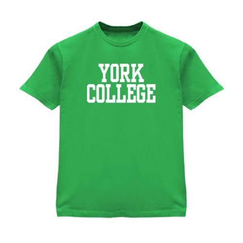 GILDAN S/S T-SHIRT W/YORK OVER COLLEGE IN BLOCK LETTERS ON FRONT CHEST