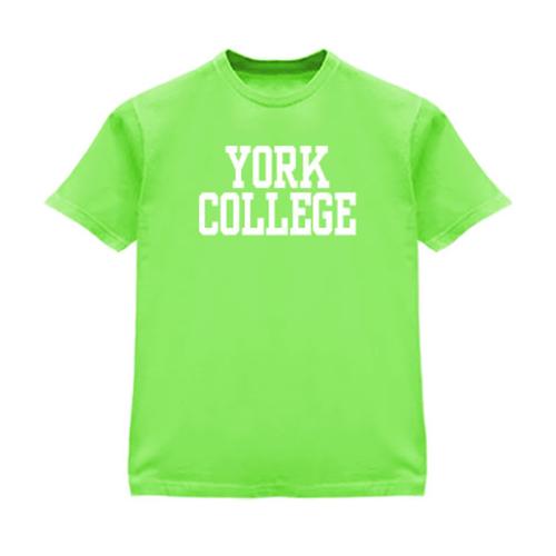 GILDAN S/S T-SHIRT W/YORK OVER COLLEGE IN BLOCK LETTERS ON FRONT CHEST