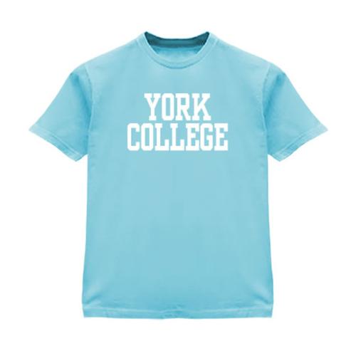 GILDAN S/S T-SHIRT W/YORK OVER COLLEGE IN BLOCK LETTERS ON FRONT CHEST