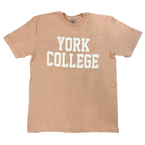 GILDAN S/S T-SHIRT W/YORK OVER COLLEGE IN BLOCK LETTERS ON FRONT CHEST