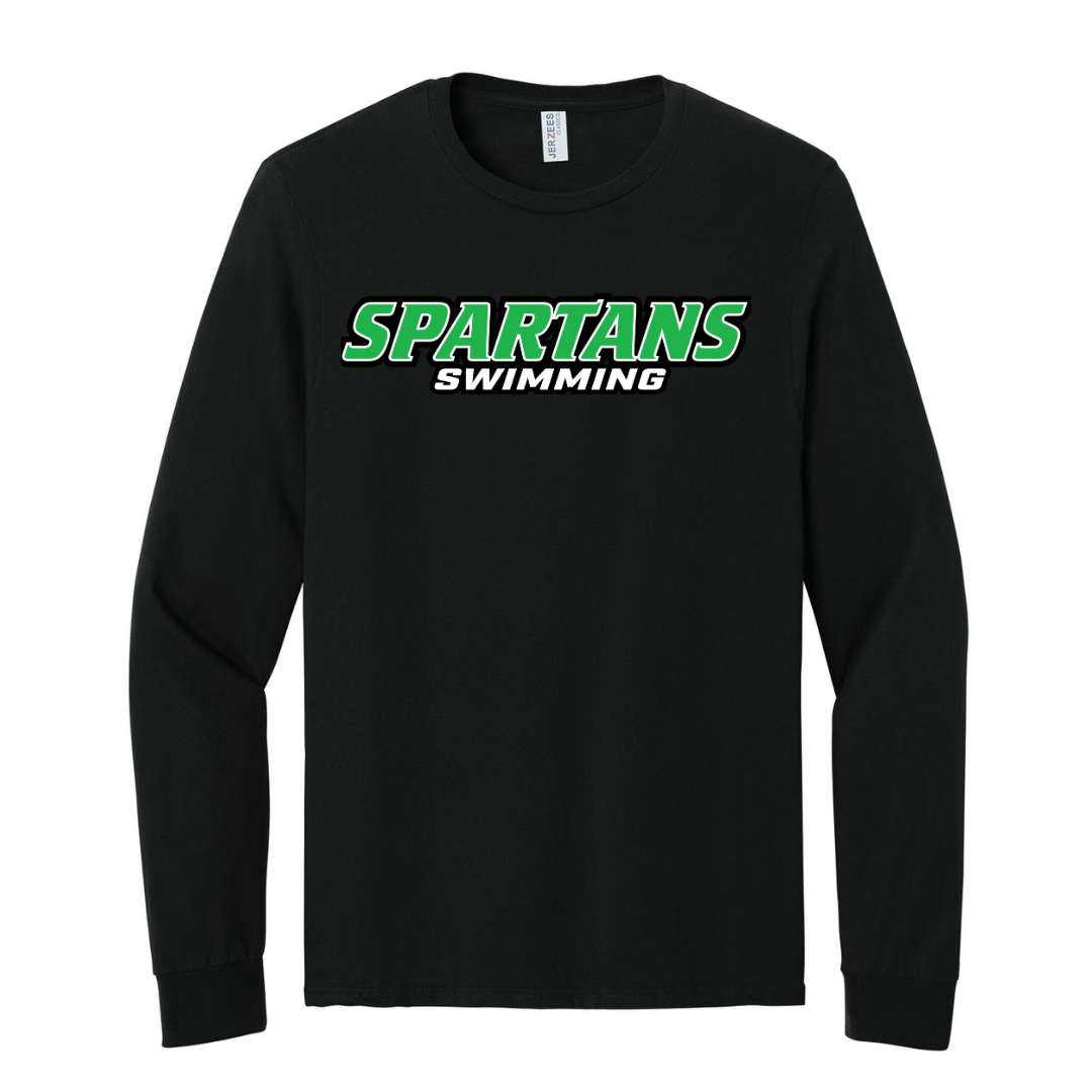 CUSTOM JERZEES CLASSICS LONG SLEEVE T-SHIRT- SWIMMING