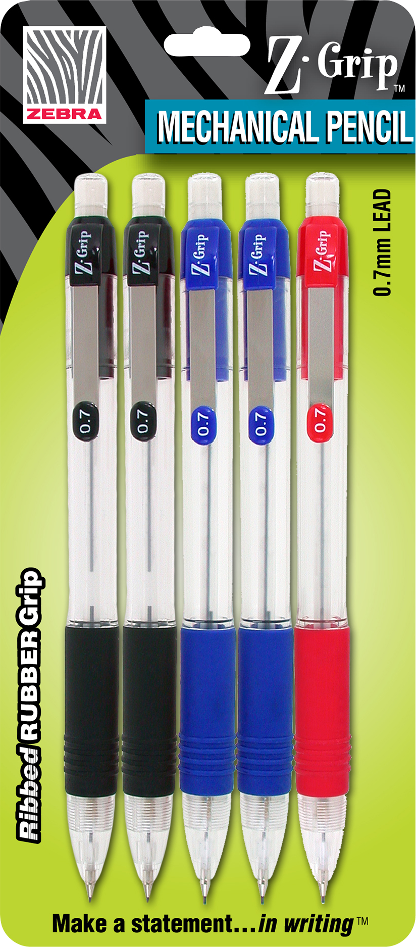 Pencil: Mechanical - Z-Grip - .7mm - 5 Pack