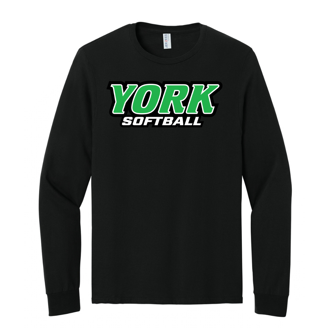 CUSTOM JERZEES CLASSICS LONG SLEEVE T-SHIRT- SOFTBALL