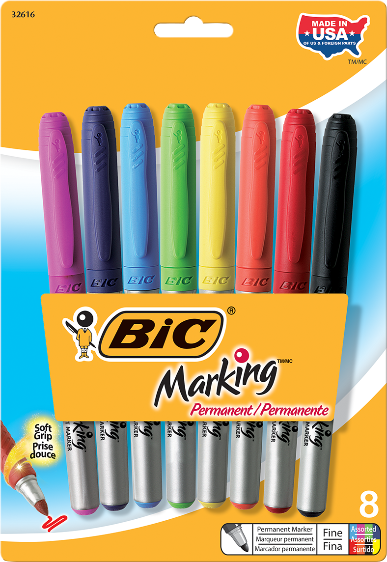 Marker: BIC Intensity Permanent Marker - Asst Fine 8Pk