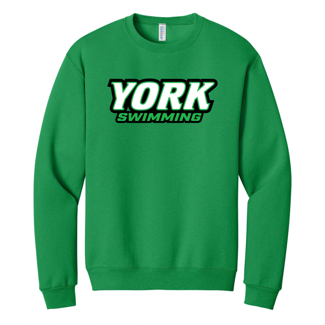 CUSTOM JERZEES CLASSICS CREW SWEATSHIRT- SWIMMING