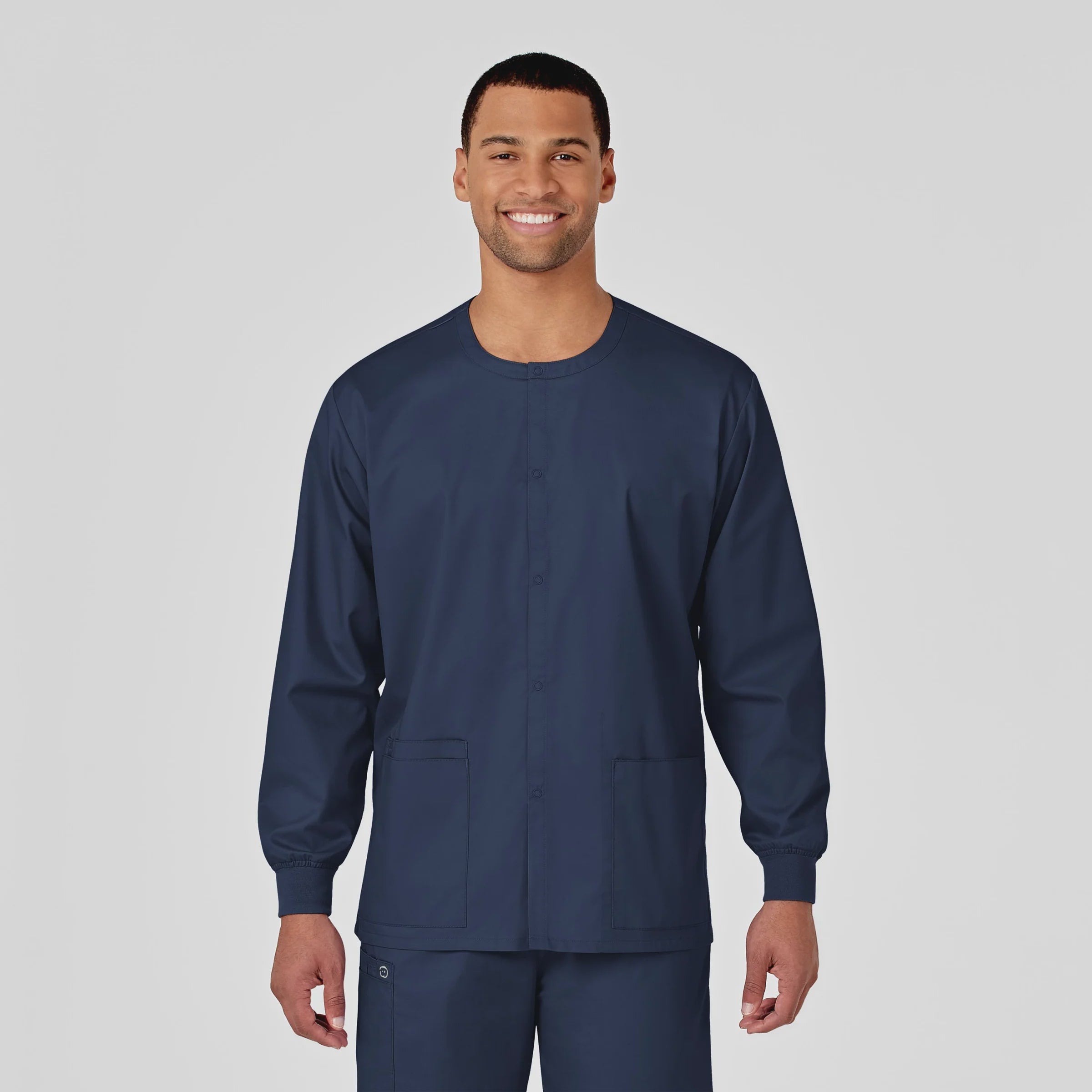 Nursing Unisex Snap Front Scrub Jacket