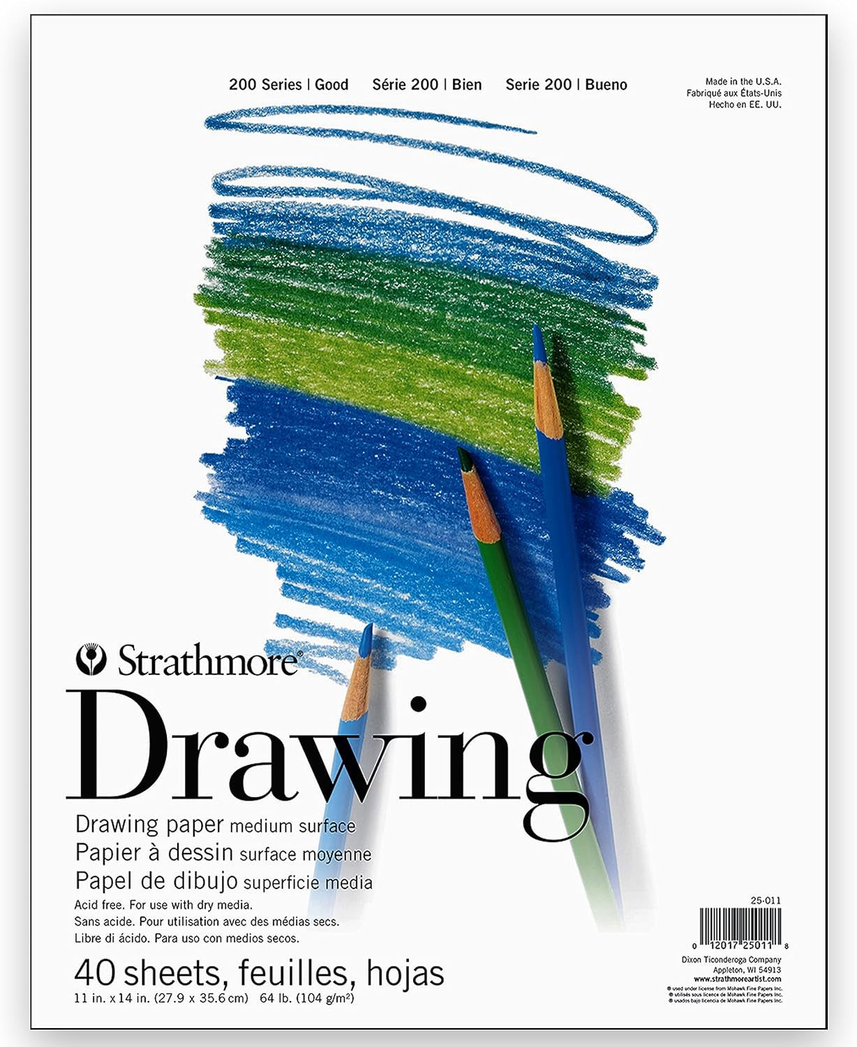 Paper: Drawing Pad - 40 Sheets - 11x14 - 64lb - Tape Top