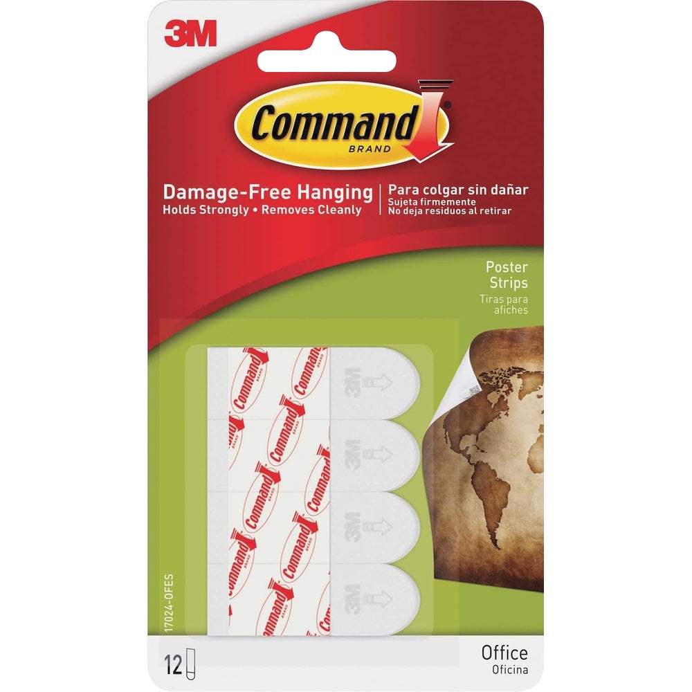 Command Adhesive Poster Strips -  Small - 12 Pack