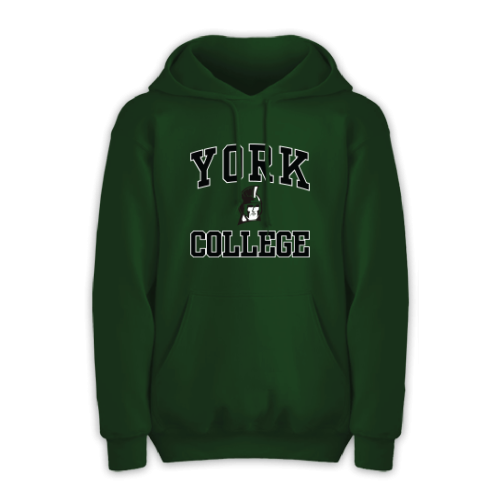 EIGHTY EIGHT HOODED SWEATSHIRT W/ YORK COLLEGE OVER SPARTAN