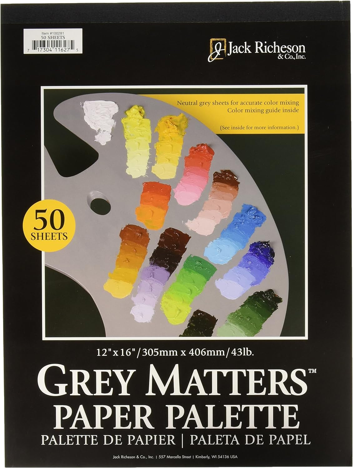 Paper: Palette Pad - 50 Sheets - 12x16 - 43lb - Tape Top