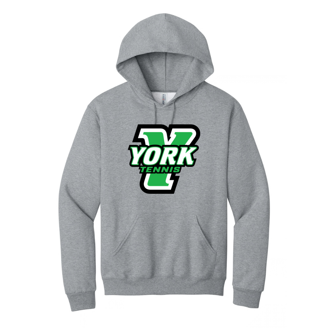CUSTOM JERZEES CLASSICS HOOD SWEATSHIRT- TENNIS