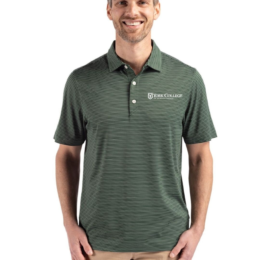 BoT- CUTTER & BUCK MEN'S YORK FINE LINE STRIPE POLO