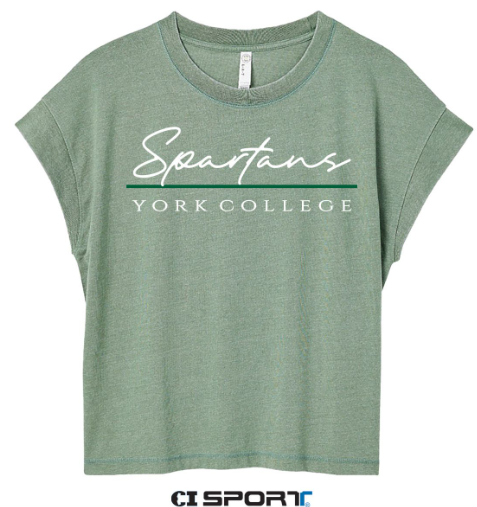 CI SPORT WOMEN'S VINTAGE WASH YORK COLLEGE T-SHIRT