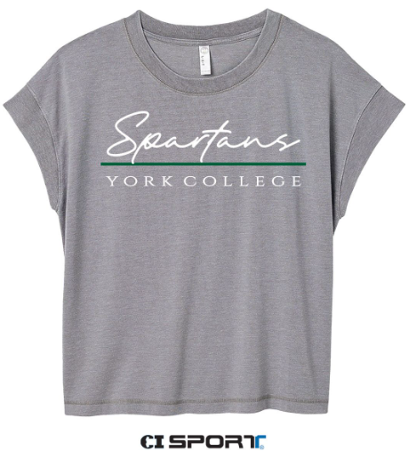 CI SPORT WOMEN'S VINTAGE WASH YORK COLLEGE T-SHIRT