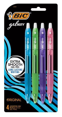 Pen: Gel-ocity Original Retractable Gel - Fashion Colors .7mm - 4 Pack