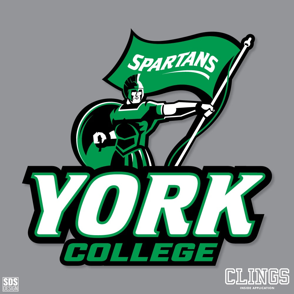 Cling: Spartan Flag Wave - 3"